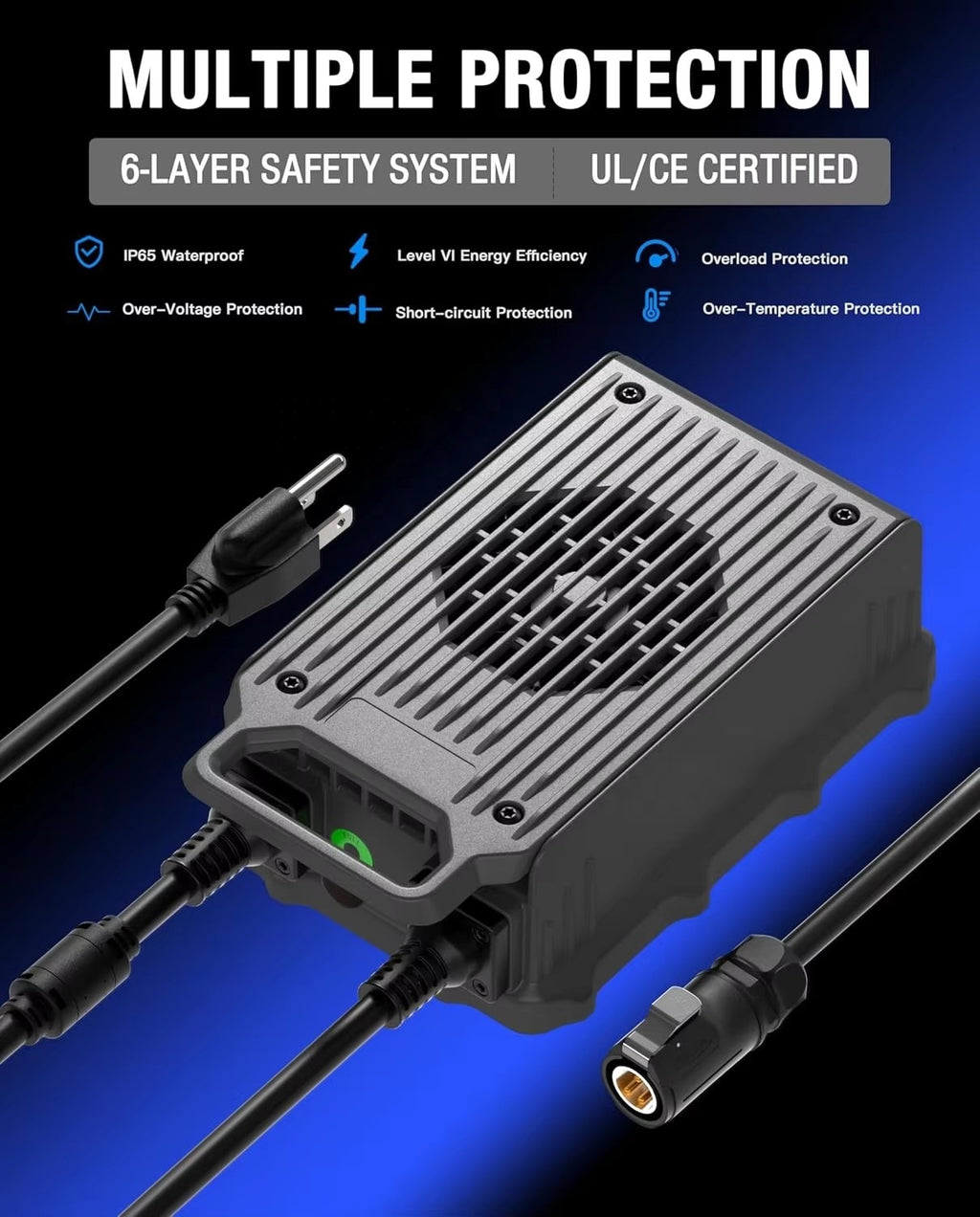 67.2V 10A Fast Charger for Sur Ron Light Bee X & Segway X260 | Waterproof EBike Charger